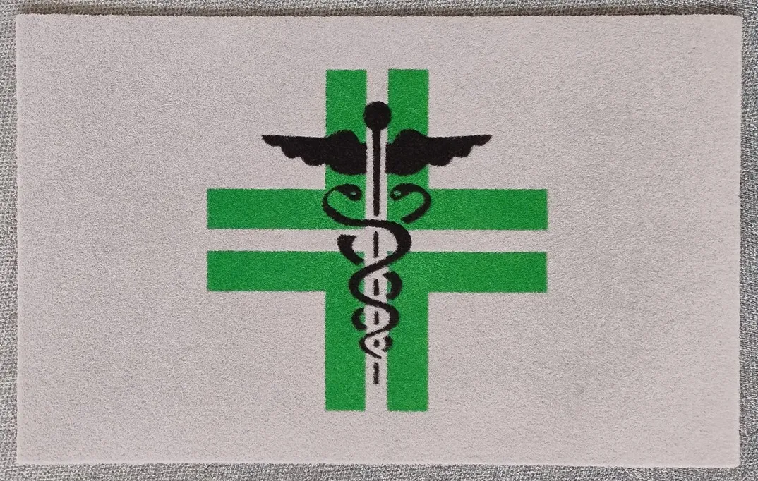 Esempio di zerbino personalizzato con logo